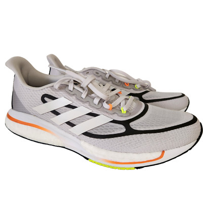 adidas mens Supernova + Dash Grey/White/Screaming Orange 9.5