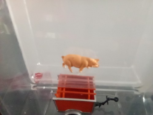 D262 1:87 Busch Traktor Kramer Kl11 Mit Anhänger Bauer 40051 Schwein Bauernhof - Bild 4 von 7