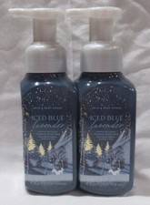 Bath Body Works Gentle Clean Foaming Hand Soap Set Lot 2 ICED BLUE LAVENDER