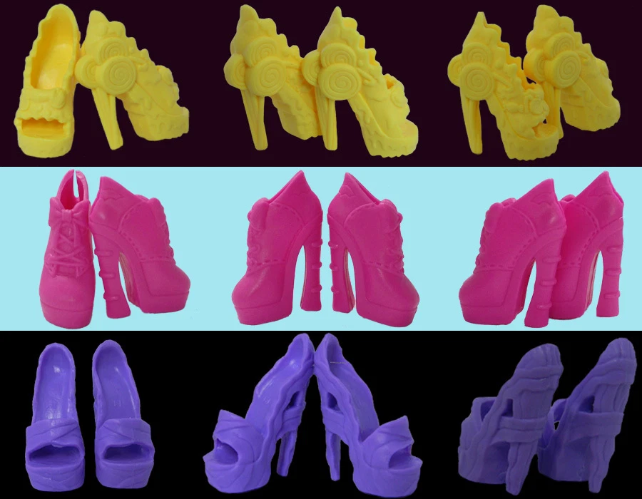 10 pares/lote Colorido Muñeca Accesorios Zapatos Para Monster Demon Muñeca Botas Tacón Alto Foto 2 de 4