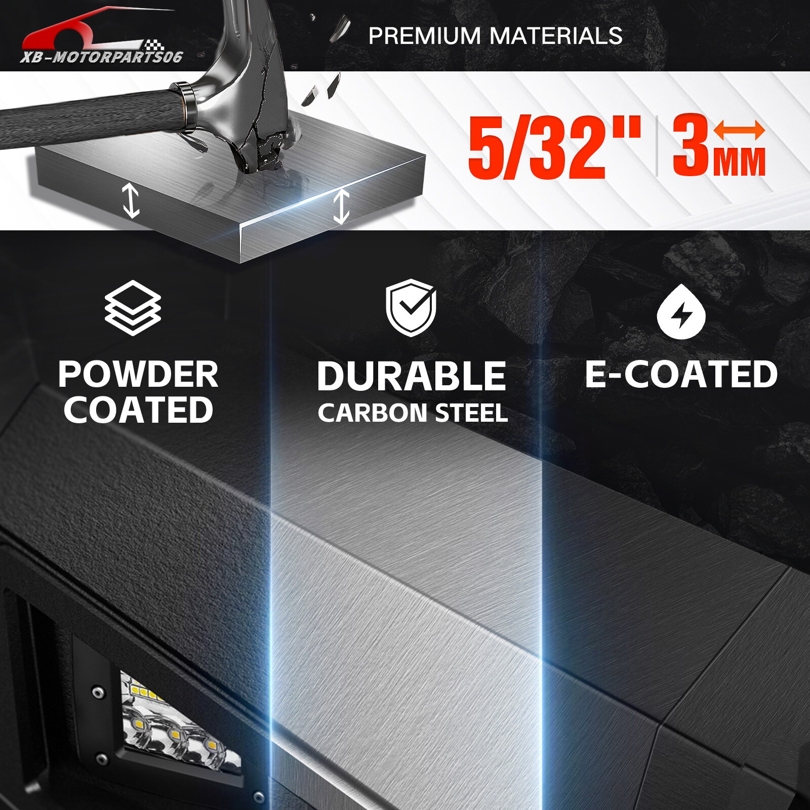 Rear /Front Bumper W/ LED Lights For 18-2023 2024 Jeep Wrangler JL JLU Unlimited