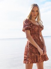 Ulla Johnson Juniper Brown Puff Sleeve Dress 4