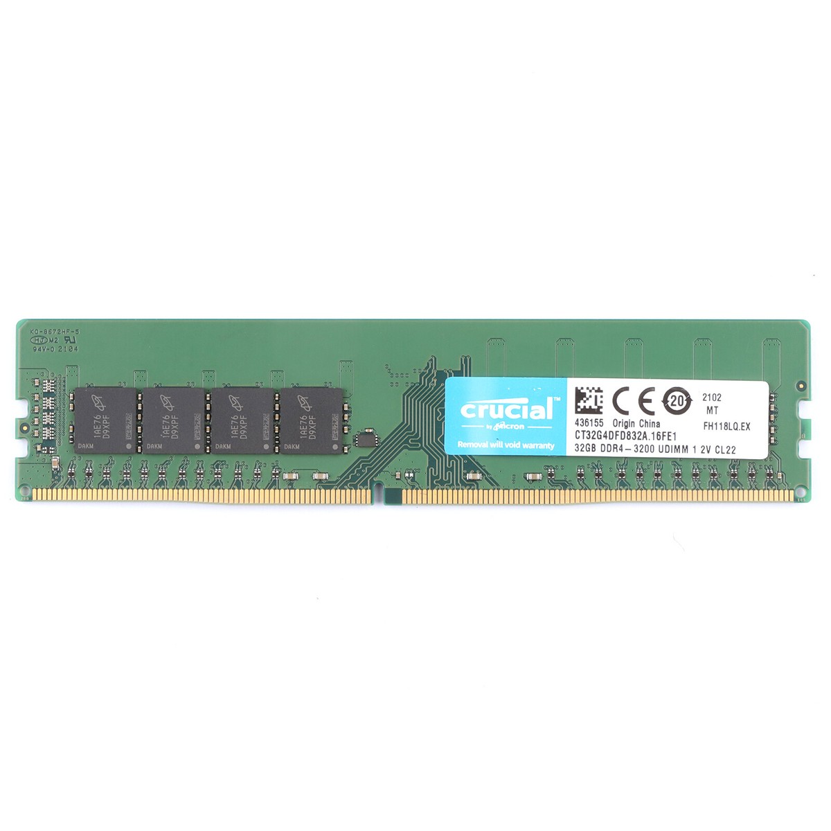 Crucial 64GB Kit 2x 32GB DDR4 3200 Mhz 2RX8 Desktop Memory DIMM