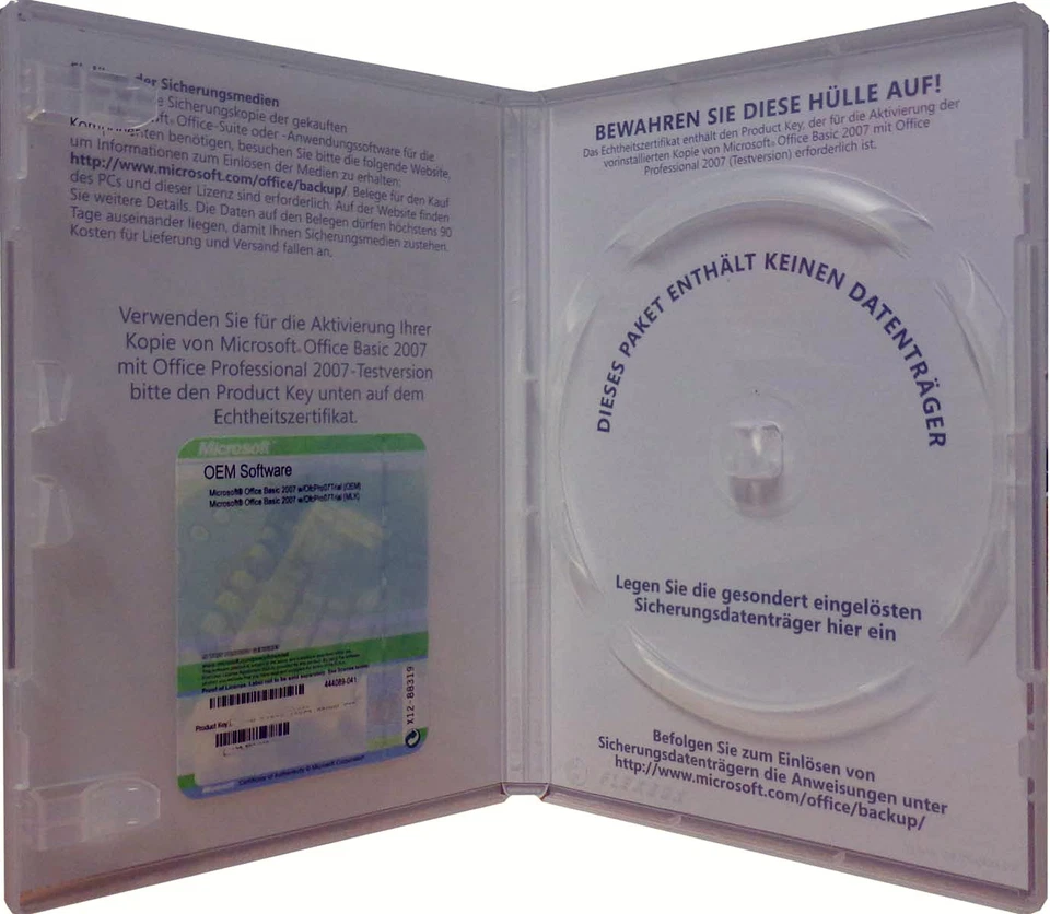 MS OFFICE BASIC 2007 | Vollversion Lizenz dauerhaft | Outlook + Excel + Word | D - Bild 4 von 4