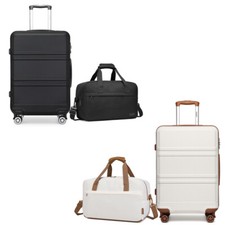 2PCS Travel Set Small Hard Shell Suitcase Cabin Luggage ABS+PC & Weekender Bag