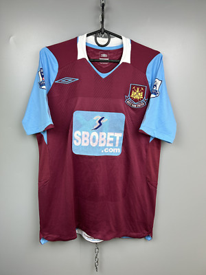 West Ham United Umbro Sbobet 2008 2009 Home Shirt #16 NOBLE Size S