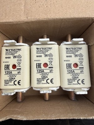 Sicherungen K ELECTRIC 150A NH00 (SET 3 Stück) BRANDNEU VERSIEGELT