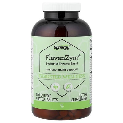 2 X Vitacost, FlavenZym�, Systemic Enzyme Blend, 800 Enteric Coated Tabs