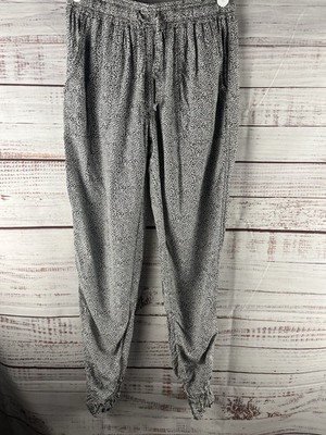 Thread + Supply Pants Women s XS Black/white Elastic Waist Drawstring