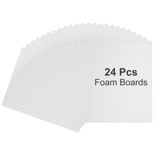 24Pcs Foam Boards, 200 x 300 x 3/16" 5mm Thick Foam Core Board, White