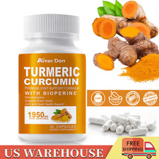 Turmeric Curcumin Extra Strength 1950mg with BioPerine Black Pepper Extract