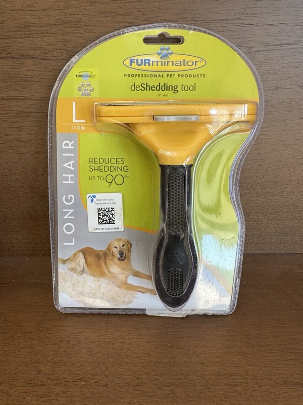 FURminator deShedding Tool with 4" Edge for Long Hair Dogs