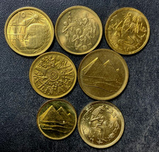 Old EGYPT Coin Lot - 7 AU/UNC COMMEMORATIVE COINS - Lot #D24