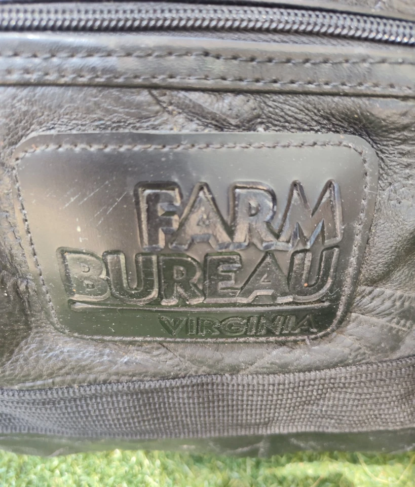 FARM BUREAU 大号双肩包皮革拼布过夜周末旅行包 — 第 2/4 张图片