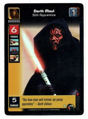 1999 Young Jedi CCG Darth Maul Sith Apprentice Foil Star Wars Card F10