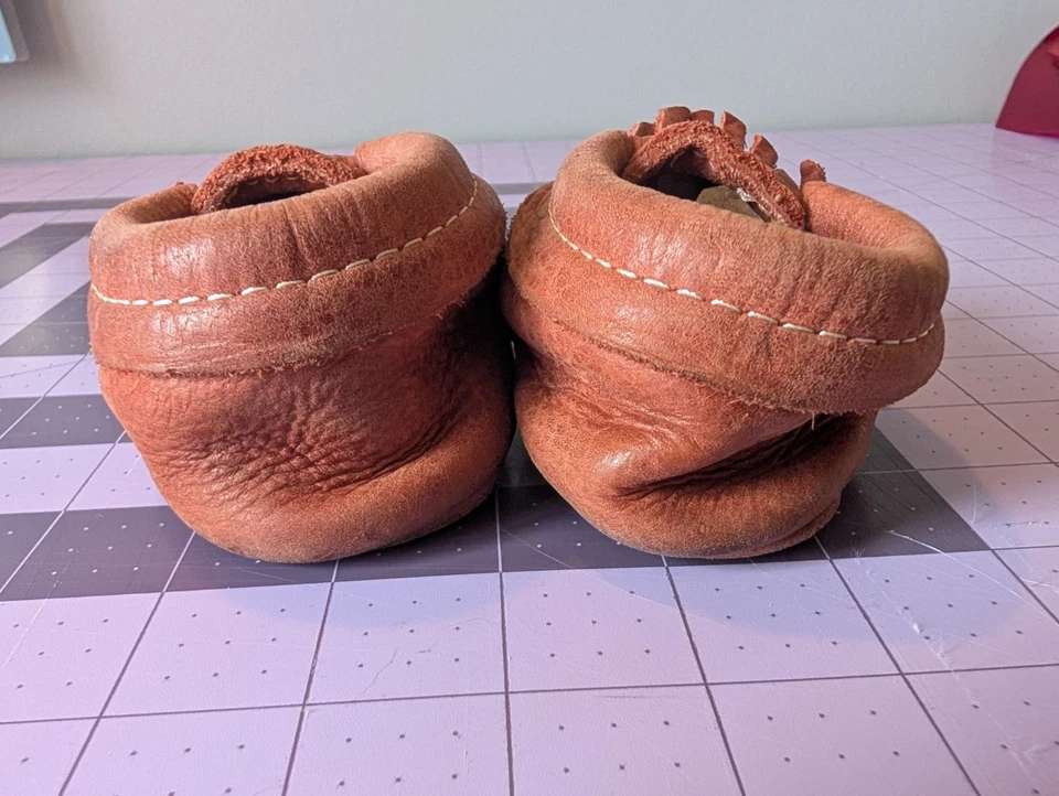 Freshly Picked Brown Moab Leather City Moccasins Baby Toddler Size 5 - Image 4 of 4