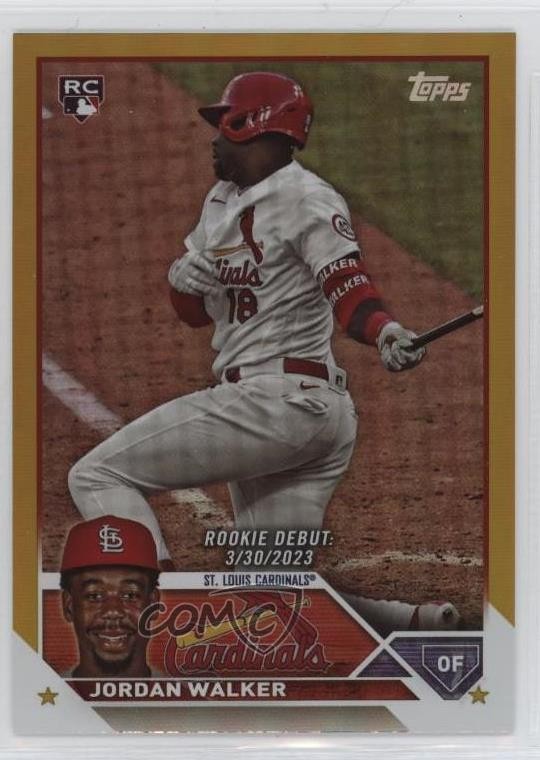 2023 Topps Update Rookie Debut Gold Foil Jordan Walker #US122 Rookie RC 0f28
