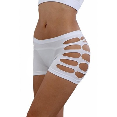 Sexy Gogo Hotpants Panties mit Cut-Outs Clubwear Weiß 34/36/38 #H2360