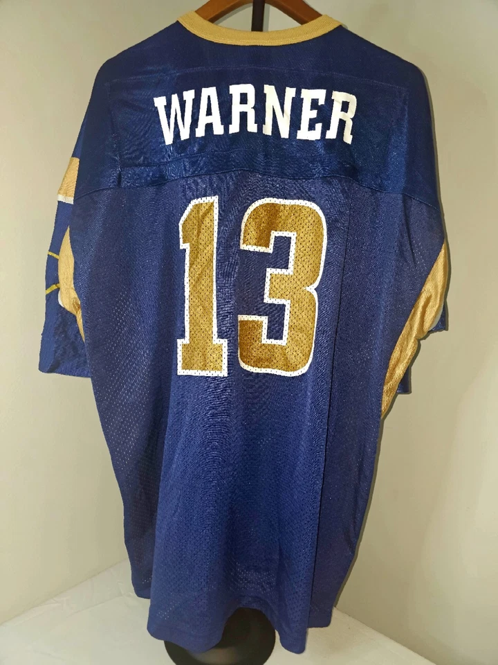 Camiseta vintage Champion St. Louis Rams #13 Kurt Warner talla XXL 52 NFL 1999 Foto 2 de 4