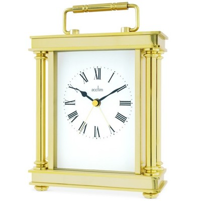 Acctim Marlow Kaminuhr Quarz Metall & Glas Kutschenuhr Gold