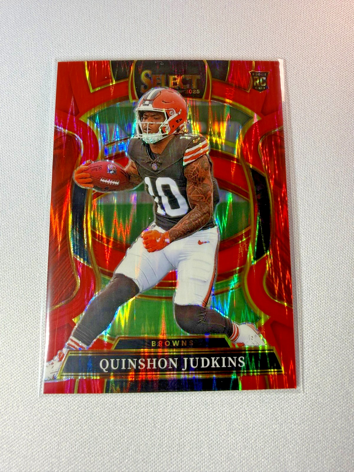 2025 Select - Quinshon Judkins - Red Shock Prizm /249  #55 Browns Rookie (RC)