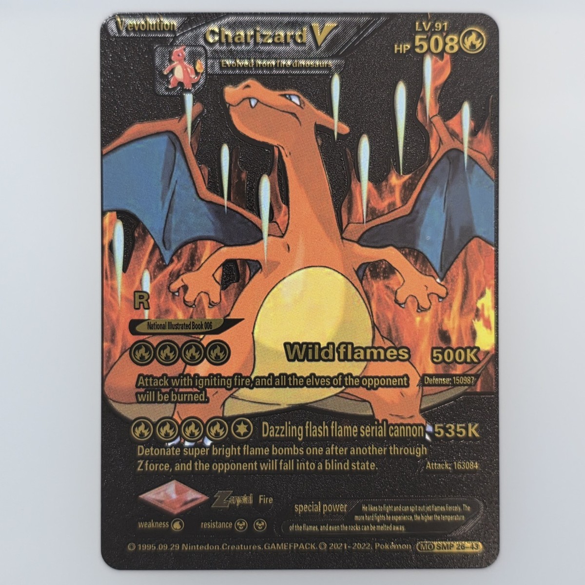 pokemon luxury cards black and gold Charizard Card