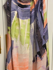 Simply Vera Vera Wang Women's XL Abstract Shift Dress Multicolor Long Beaded