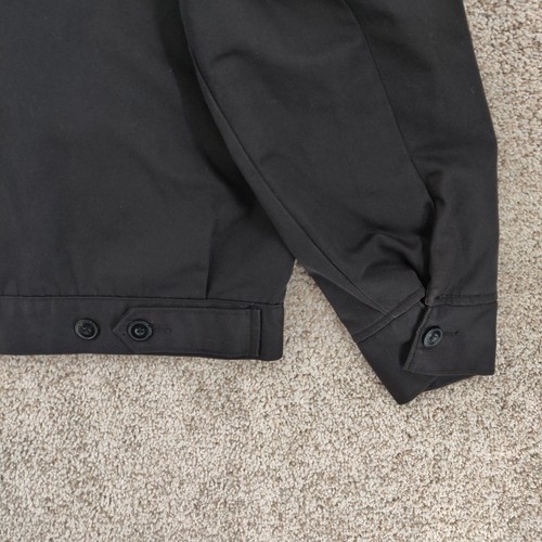 Dickies Eisenhower Jacket Mens Medium Black Full Zip Lined Pockets Work - Picture 13 of 19