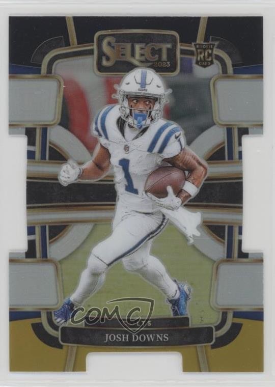 2023 Select Concourse Black & Gold Prizm Die-Cut Josh Downs #44 Rookie RC 1g2v