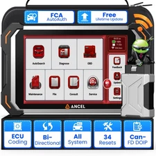 ANCEL DS600 BT Automotive Bidirectional OBD2 Diagnostic Scanner ECU Key Coding