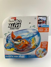 Zuru Robo Alive Robo Fish Swim Fish Bowl with Interactive Robotic Toy For Age 3