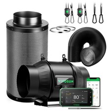 VIVOSUN Smart Air Filtration PRO Kit T6 Inline Fan Carbon Filter Ducting E42A