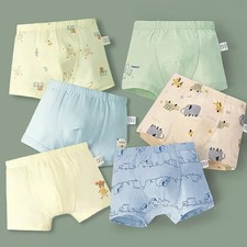 6-Pack Toddler Boys Boxer Brief Combed Cotton Training Underwear Kids Underpants