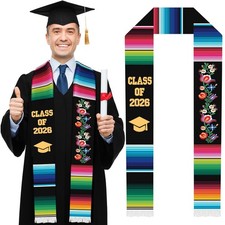 Mexican Graduation Sash Class of 2026 Scholars Serape Style Graduation Stole