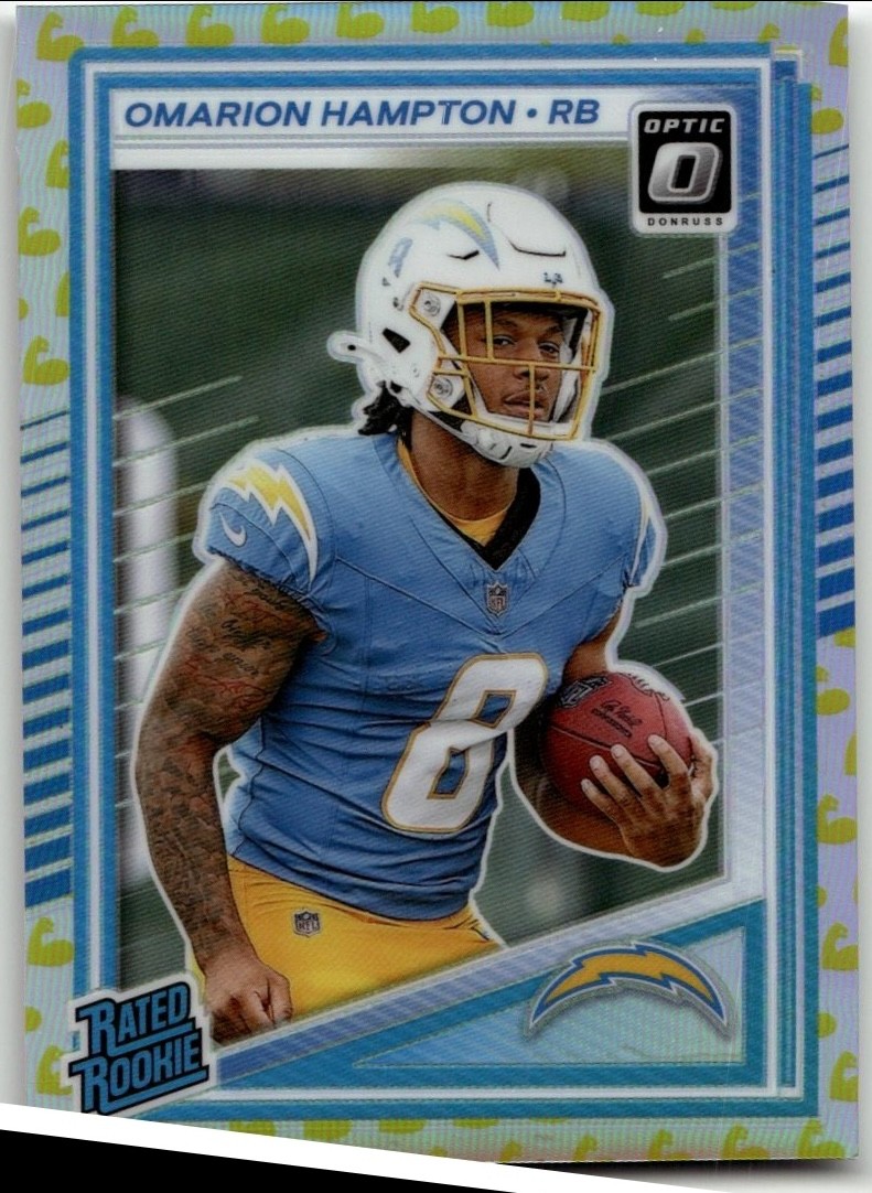 2025 Donruss Optic #212 Omarion Hampton Flex #/199