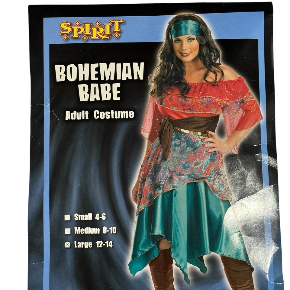 Gypsy Bohemian Babe Costume Women's Size Small 4-6 Spirit Halloween Fortune Tell - Image 4 of 4