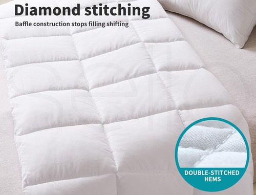 Dreamz 500GSM All Season Goose Down Feather Filling Duvet in Single Size - Picture 10 of 12