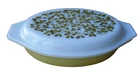 Vintage Pyrex Verde Divided Casserole Dish w/Lid 1 1/2 Quart