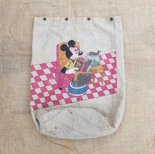 Sac De Paquetage Marine Française Toulon Décoré Mickey Donald Duck Années 50 