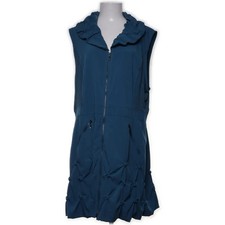 Franstyle, Kleid, Größe: 48, Blau, Elasthan/Polyester/Viskose, Einfarbig #AGP