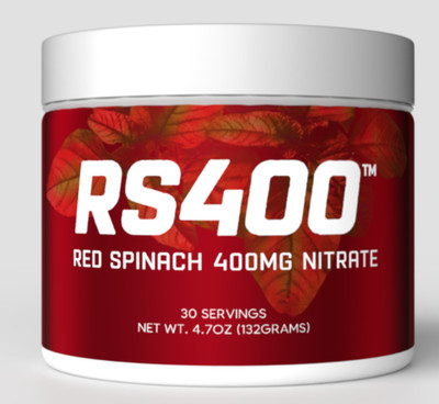 RS400    Plant-Powered Performance, Standardized to 400 mg Nitrates Per Serving