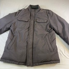 Cole Haan Men's down Insulated Winter Parka Jackt size L Dark Gray H2o Resistant