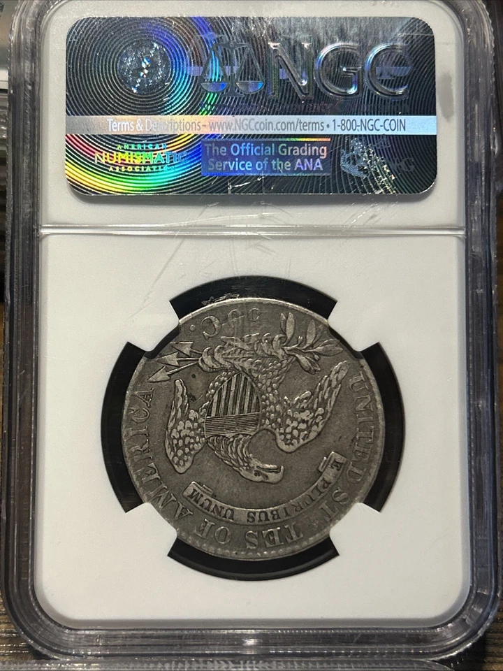 1829 Capped Bust Half Dollar. Small Letters. NGC VF30 - Image 2 of 2