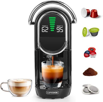Magician1 Mini Pod Kaffeemaschinen 5 in 1 für Nespresso Original OL, Dolce Gusto
