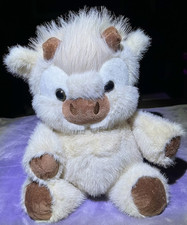 Highland Cattle Plush Toy 40cm Huggable Running Cow Premium Soft Stuffed Animal