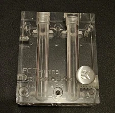 EK-FC Dual Serial 3-Slot Plexi Terminal For Dual GPU Waterblock Connection