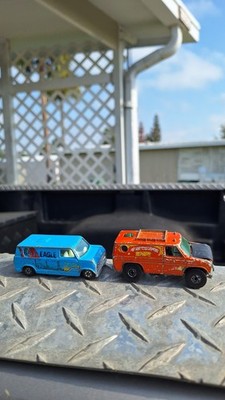 Vintage Hotwheels Yatming 1982 Metal Die-cast Van Vans (2) VanLife Collectibles 