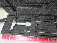 Starrett 440MZ-75RL Micrometer Depth Gage 0-75mm  Case and Box