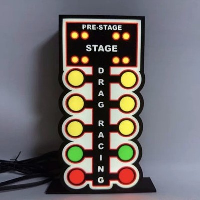 Pre-Stage Stage Drag Racing Tree Light Logo Light-Box 3D Printed LED ...
