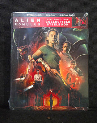 Alien: Romulus Alien Limited Edition Steelbook 4K UHD Blu-ray + Digital Copy New